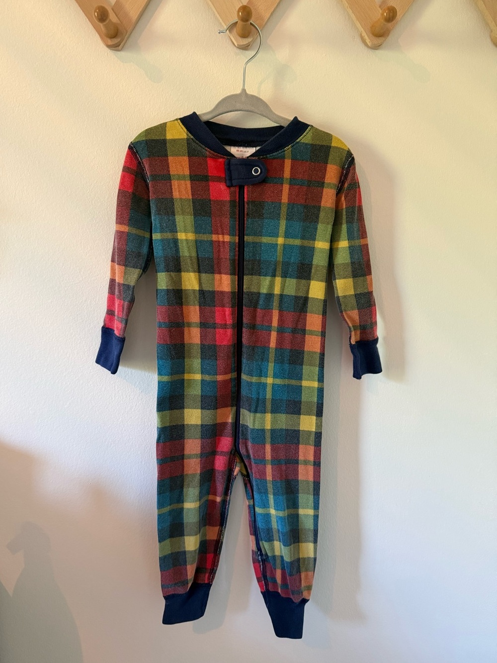 Hanna Anderson Plaid One-Piece Pajamas - Multicolor